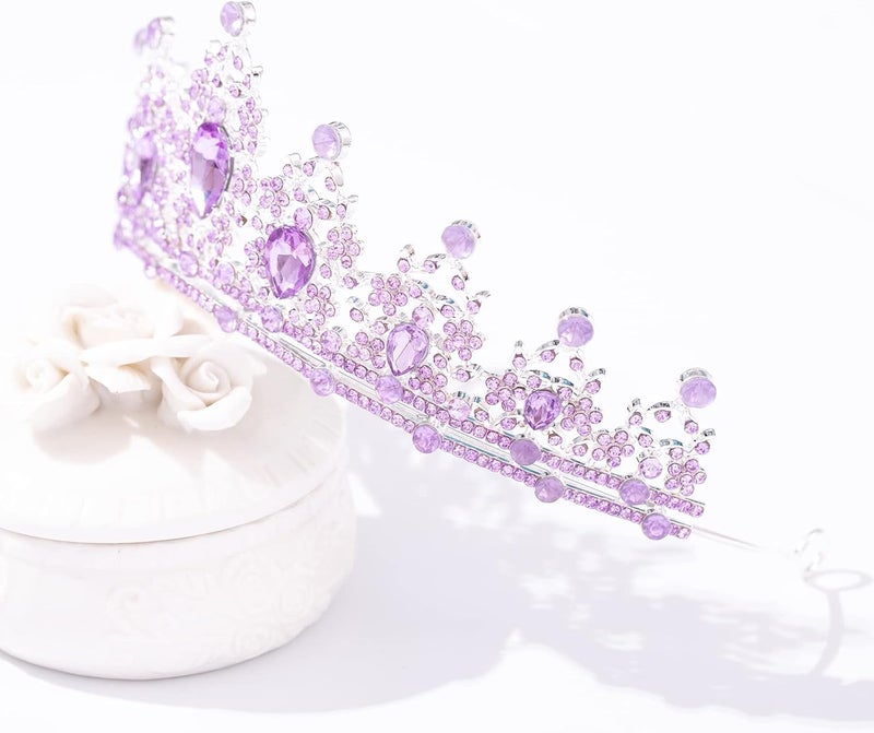 FORSEVEN Crystal Tiaras for Women, Wedding Tiaras and Crowns for Women Tiaras for Birthday Party Princess Crown Hair Accessories Bride Rhinestone Christmas Decorations Headband - Image 3